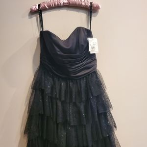 Black strapless dress